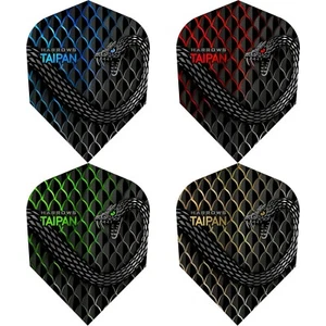 5 SETS [15] Harrows Taipan Dart Flights Plain Colours Tough Standard No 6 Shape - Picture 1 of 1