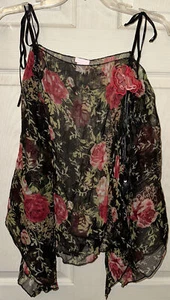 Damen Gr. Small Nolita durchsichtige Blumenbluse  - Bild 1 von 5