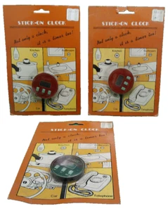 Stick on Clock Dundee lot 3 vintage NOS sealed timer as well S-351 time sticker - Picture 1 of 4