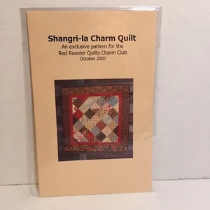 Shangri-la Charm Quilt Pattern 36.5" Sq Red Rooster - Picture 1 of 3