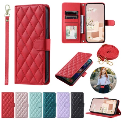 For Xiaomi Redmi Note12/12 Pro+ Lanyard Leather Wallet Case Card Slim Flip Cover - Image 1 of 4