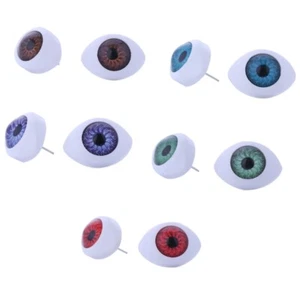 Eye Designs Studs Earrings 5 Pack Resin Materials Portable Comfort Wear - Picture 1 of 8