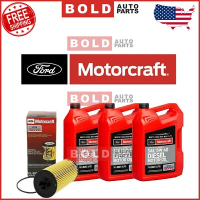 Motorcraft 15W40 Oil Change Kit For 03-10 Ford Super Duty 6.0L/6.4L Powerstroke - Image 1 of 4