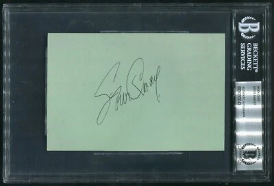 STEVE GARVEY VINTAGE 1975 SIGNED 4X6 INDEX CARD DODGERS 1974 NL MVP SLABBED BAS - Image 1 of 2