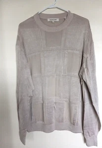 Mens Pronto Oumo Beige Sweater L Long Sleeved Classic - Picture 1 of 3