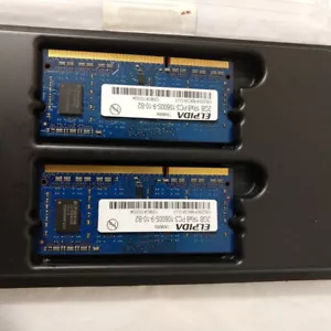 ELPIDA 4GB (2 x 2GB) - DDR3 Laptop Memory - 1Rx8 PC3-10600S-9-10-B2 - Picture 1 of 4