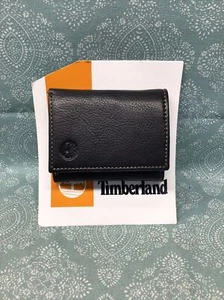 Timberland Hombre Premium Cuero Genuino Trifolder Cartera Negra. - Imagen 1 de 4