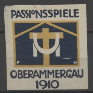 "No: 104907 - IMPERIO ALEMÁN (1910) - ""OBERAMMERGAU"" - UNA ETIQUETA ANTIGUA - ¡SIN USAR!¡! - Imagen 1 de 1