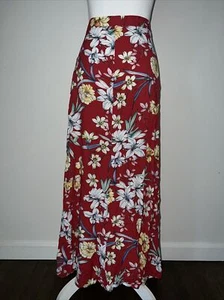 Twentyfourseven Wrap Skirt Women’s Floral Red Vacation Sarong Size XS - Picture 1 of 6