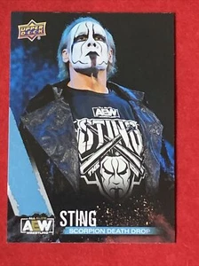 2021 STING UPPER DECK AEW FIRST 1ST EDITION FINISHER PARALLEL!! RARE - Picture 1 of 4