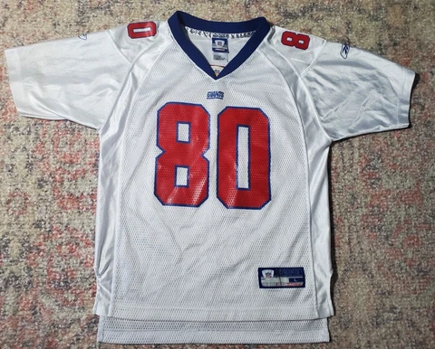 Reebok On Field White New York Giants Jeremy Shockey Jersey-Youth Size L (14/16) Cover