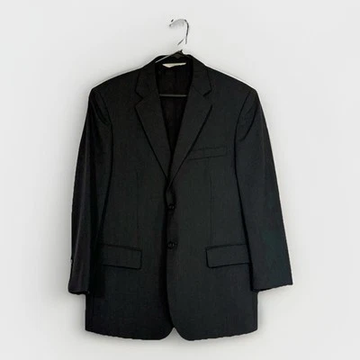 🔥 Pronto Uomo Mens Size 42 Short Black 100% Wool 2 Button Suit Blazer Jacket - Image 1 of 4