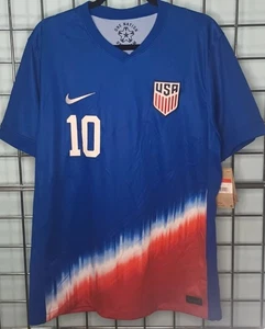 NWT Nike Christian Pulisic USA #10 2024 Away Jersey Men's Size L Red White Blue - Bild 1 von 19