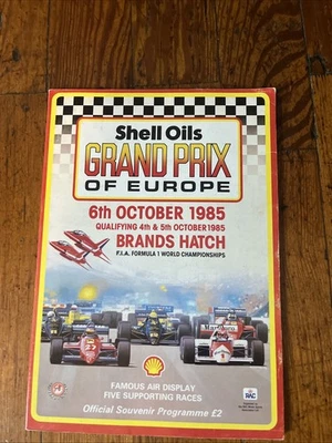 GRAND PRIX OF EUROPE 1985 Brands Hatch Formula One F1 Official Programme - Image 1 of 2