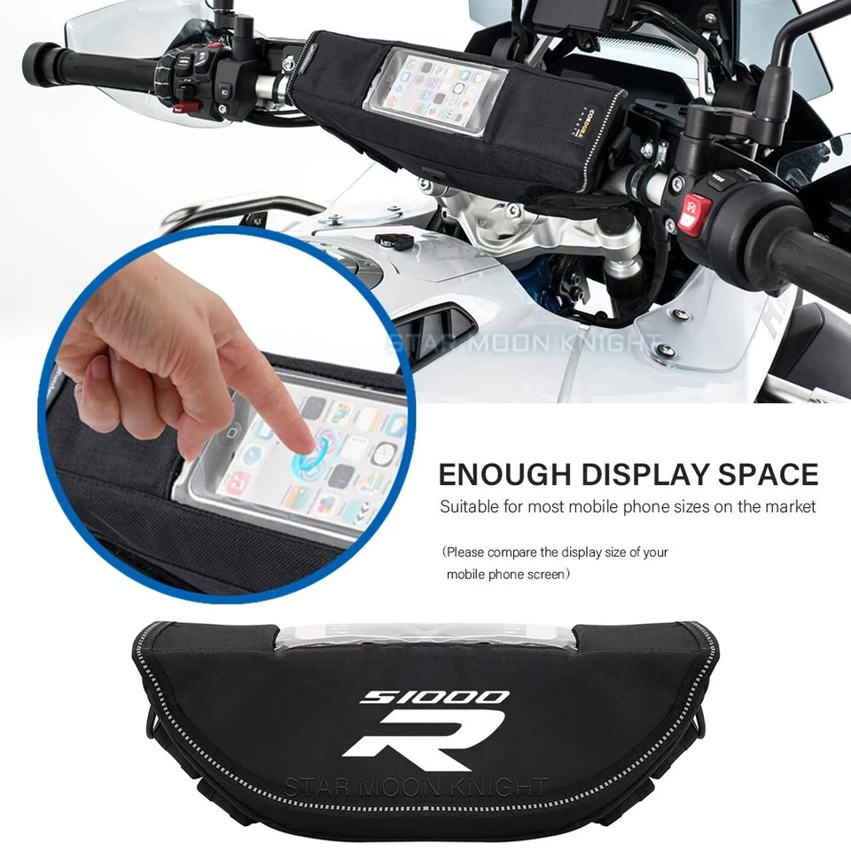 S1000XR Black Bag Portable Storage Handlebar Bag For BMW S1000R 2014-2020 2019 - Image 1 of 4