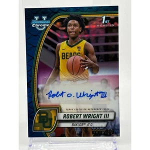 2024-25 Bowman Chrome University Robert Wright III 1st Reptilian Blue Auto /150 - Picture 1 of 2