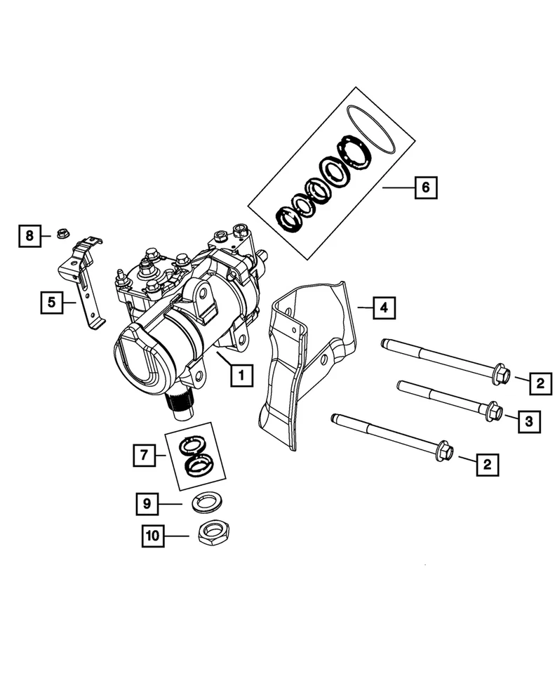 Soporte de engranaje de dirección Mopar genuino 68145457AC Foto 1 de 1