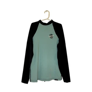 Dakine Hawaii Kids Long Sleeve Rash Guard Navy-Aqua Kids Medium EUC - Picture 1 of 4