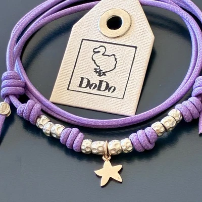 Dodo Pomellato Collana Color Lilla Stella Marina Oro Granelli Argento Originale - Immagine 1 di 4