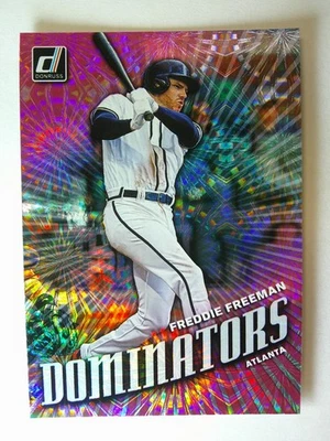 2019 Panini Donruss - Dominators Freddie Freeman #D9 Pink Firework - MINT - Image 1 of 2