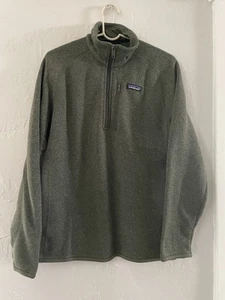 Patagonia Men’s Better Sweater Green Quarter 1/4 Zip Fleece Jacket Sz medium - Picture 1 of 5
