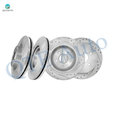 F 296mm Brake Rotors-R 291.5mm Drilled Brake Rotors For 2007-2013 Nissan Altima - Image 1 of 4