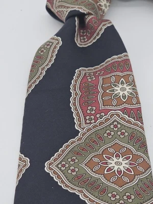 Andre Gianni Designer Necktie Mod Retro Silk USA Hand Finished Floral Boho - Image 1 of 4