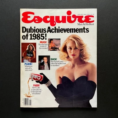 1986 Esquire Magazine • Dubious Achievements Of 1985 • Madonna Cybil Stallone Foto 1 de 4
