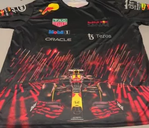 men's t-shirt RED BULL,T3, Mobile 1,Tag Heuer,Hp, ORACLE , size 4XL Used 30*34 - Picture 1 of 9