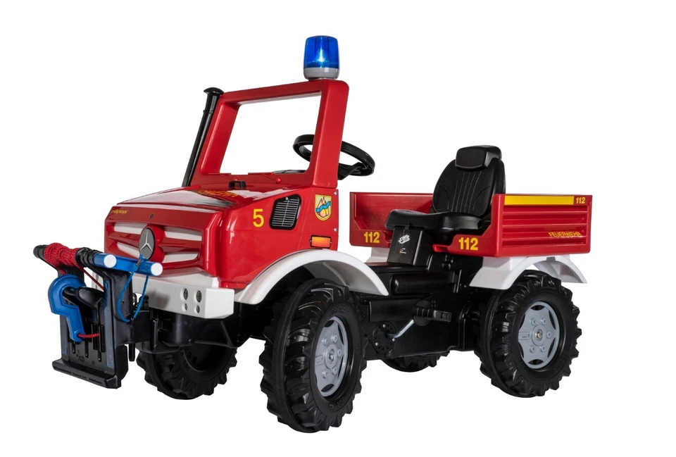 Rolly Toys rollyUnimog Feuerwehr Unimog mit Seilwinde Tretfahrzeug für Kinder