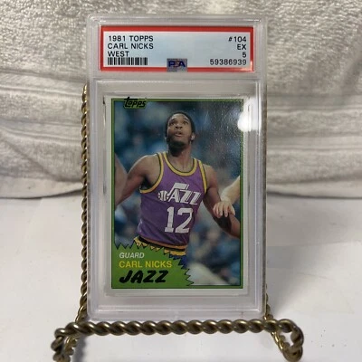 1981-82 Topps Carl Nicks #104W Rookie RC PSA 5 EX - Image 1 of 3
