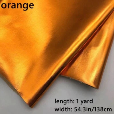 Tela de imitación de cuero brillante de 1 yarda impermeable para bolso decoración de muebles de disfraz hágalo usted mismo Foto 1 de 4