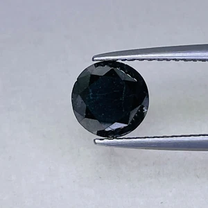 1.845 CTS DIAMANTE NATURAL SUELTO NEGRO AZABACHE OPACO CORTE BRILLANTE REDONDO - Imagen 1 de 3