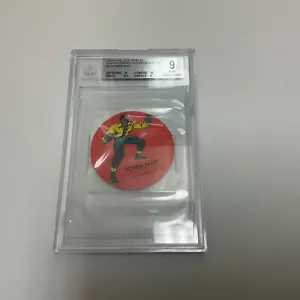 1983 Ovaltine Marvel Super Heroes Round Stickers #3 Power Man - Beckett 9 Mint - Picture 1 of 2
