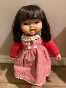 Vintage Sekiguchi Young Asian Girl Doll 13" - Picture 1 of 12