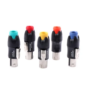 Metal 4Pin Ohmic Connector Audio Plug Speaker Accessories Solder-free NL4FC - Afbeelding 1 van 17