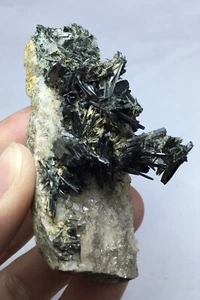 Aegirine shiny cluster on matrix From Zagi Mountain Kpk Pakistan - Picture 1 of 13