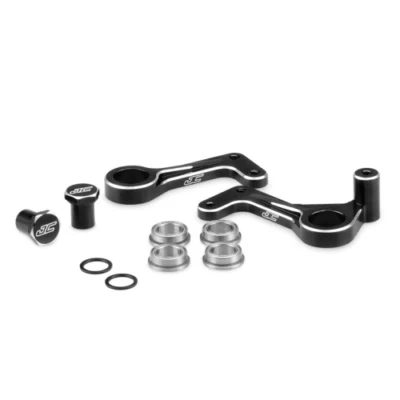 JConcepts Aluminum Steering Bellcranks, Black, for RC10T 2931-2 - Image 1 of 2
