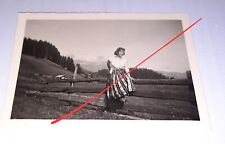 Junge Frau Ellmau Tirol 1957 Maid Mode Ausflug Hütte Vintage Altes Foto 50er