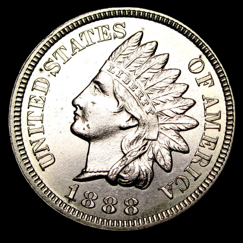 1888 Indian Cent Penny ----  GEM BU Details Coin ---- #IK259 Cover