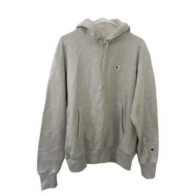 Champion Sudadera con Capucha Tejido Inverso Avena Brezo Gris Claro Talla Mediana NUEVA Foto 1 de 3