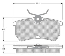 MTR brake lining set disc brake MT559 for Ford Fiesta 6 CB1 CCN FOCUS 1 DAW 5
