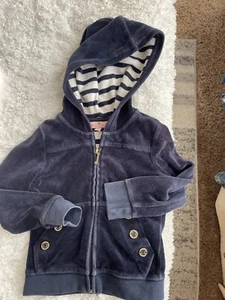 Juicy Couture girls sz. 4 blue zip hoodie. Classic, adorable  - Picture 1 of 10