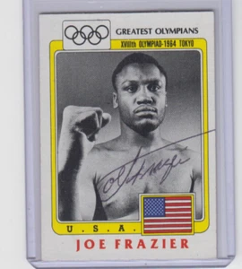 TOPPS GREATEST OLYMPIANS #98 JOE FRAZIER AUTOGRAPHED / SIGNED CARD  SMOKING JOE - Picture 1 of 2