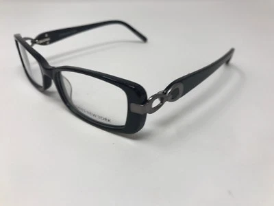 Óculos Jones New York J738 52-17-135 armação preta brilhante EC13 - Imagem 1 de 4