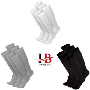 6-12 Pairs Men's Diabetic over the calf socks compression knee high cotton socks - Picture 1 of 5