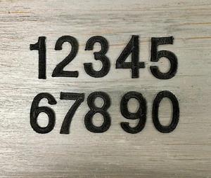 2" Number - Black Numbers - Block Style - Iron on Applique/Embroidered Patch - Picture 1 of 2