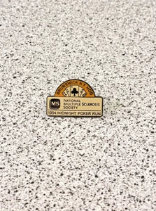 Harley Davidson Brunswick NY HOG 1994 Midnight Poker Run MS Society Lapel Pin - Picture 1 of 2