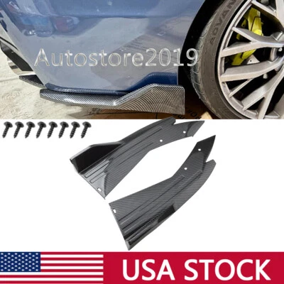 For Hyundai Santa Fe Carbon Fiber Rear Bumper Lip Splitter Diffuser Spoiler Kit - Image 1 of 4