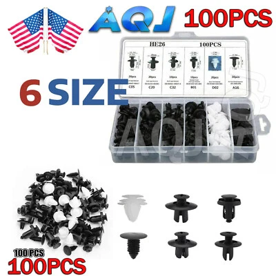 For INFINITI 100 pack Bumper Clips Car Auto Push Pin Rivet Fastener Panel Screw - Изображение 1 из 4